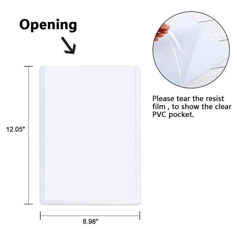 Tebik 15 Pack Magnetic Picture Frames, Holds 8.5 x 11 Inches Photos Pictures, A4 Size White Magnetic Photo Frames with Clear Pocket for Refrigerator,Fridge, Locker, Office Cabinet - Image 2